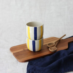 Tasse à espresso à rayures