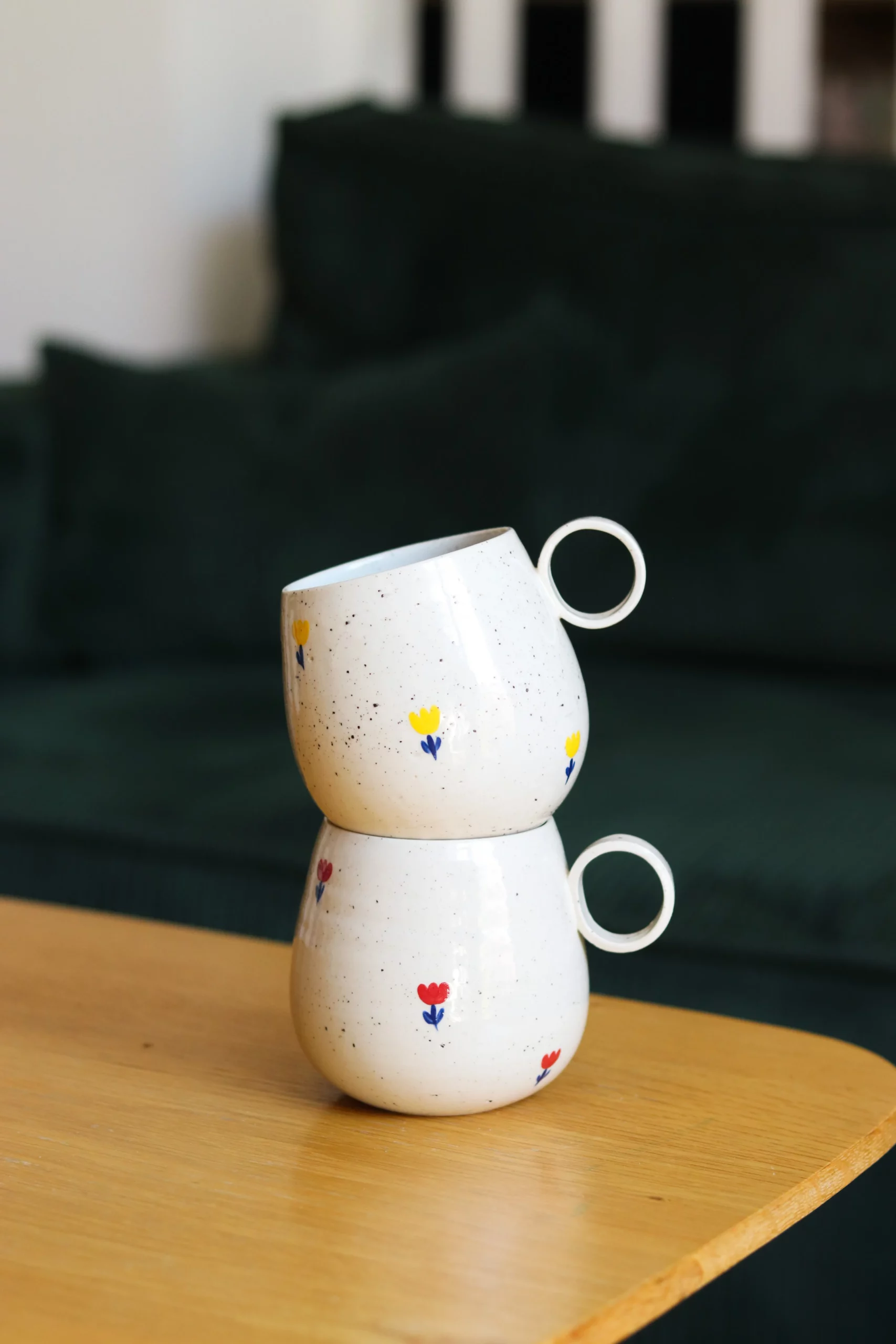 Mug Tulipes bleu et rouge – Image 4